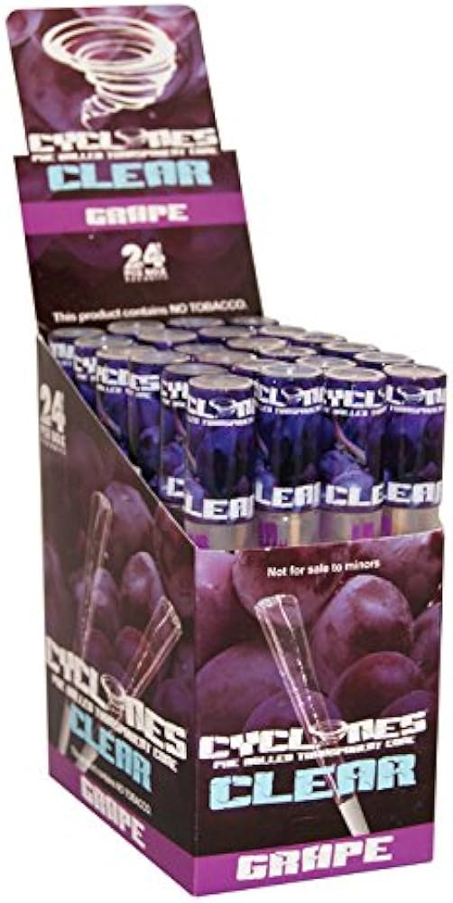 CYCLONES PRE ROLLED TRANSPARENT CONE CLEAR GRAPE