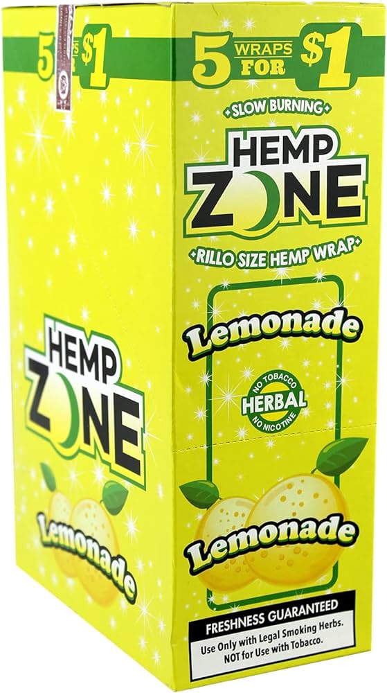 HEMP ZONE RILLO HEMP WRAP LEMONADE