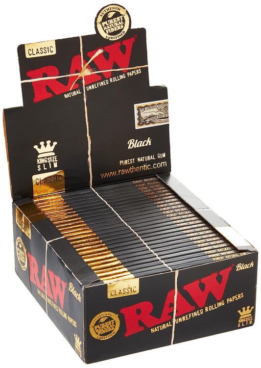 RAW BLACK KINGSIZE SLIM CLASSIC 50 PACKS