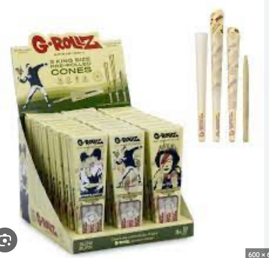 GROLLZ BIO ORGANIC HEMP SLOW BURN 3 KING SIZE PRE ROLLED CONES