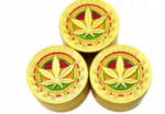 GRINDER METAL DORADO HOJA WEED