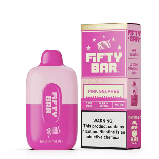 FIFTY BAR 5% 6500 DISPO PINK SQUARES