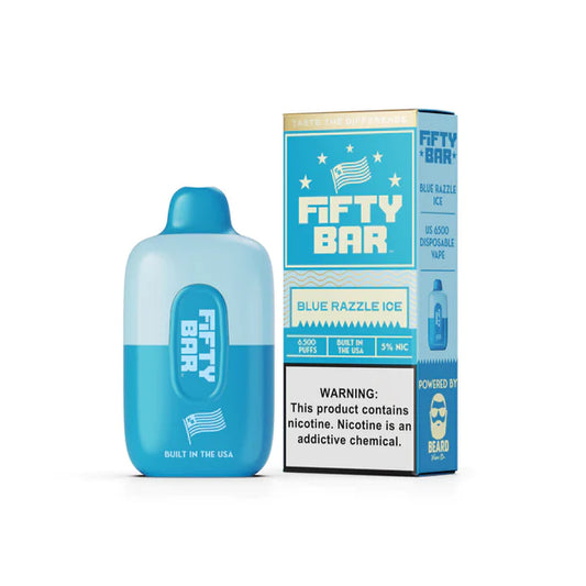FIFTY BAR 5% 6500 DISPO BLUE RAZZLE ICE