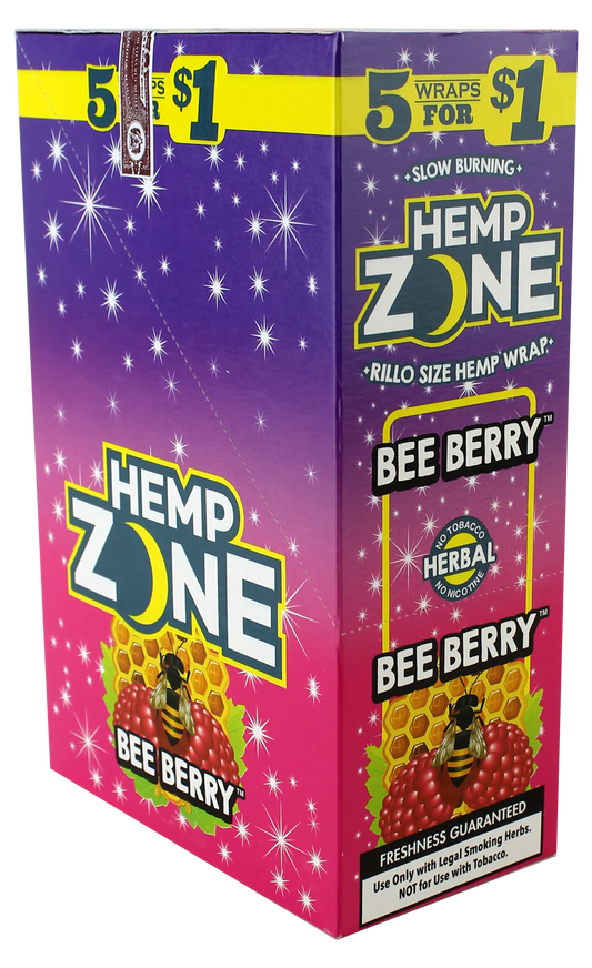 HEMP ZONE RILLO HEMP WRAP BEE BERRY