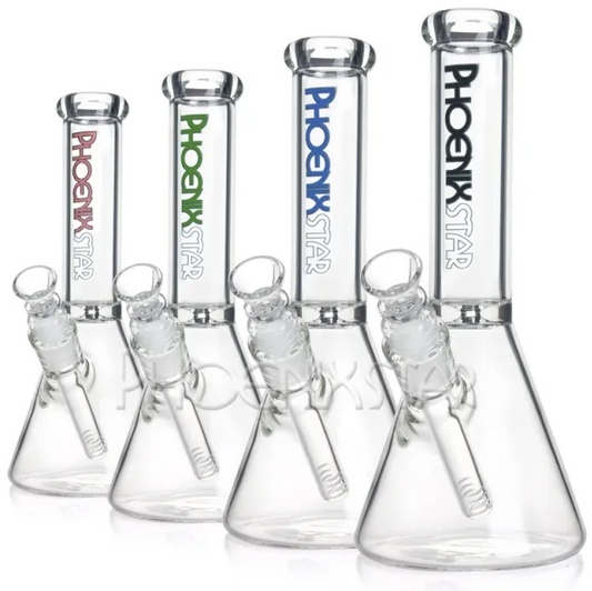 PHOENIXSTAR Clear Beaker Bong 10 Inches