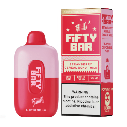 FIFTY BAR 5% 6500 DISPO STRAWBERRY CEREAL DONUT MILK