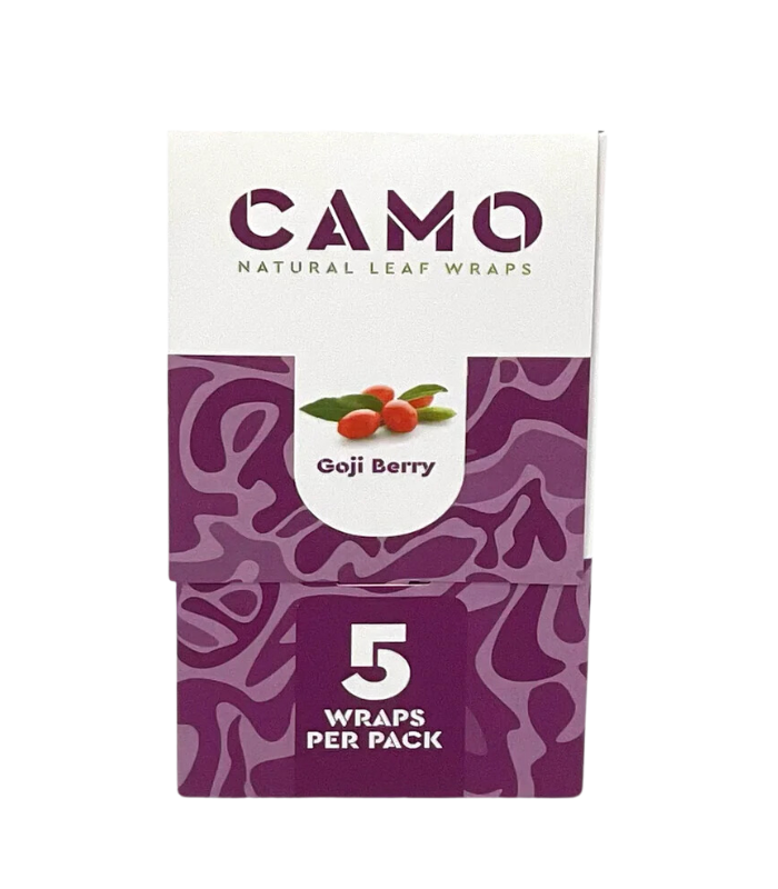 CAMO NATURAL LEAF WRAPS 5 WRAPS PER PACK GOJI BERRY