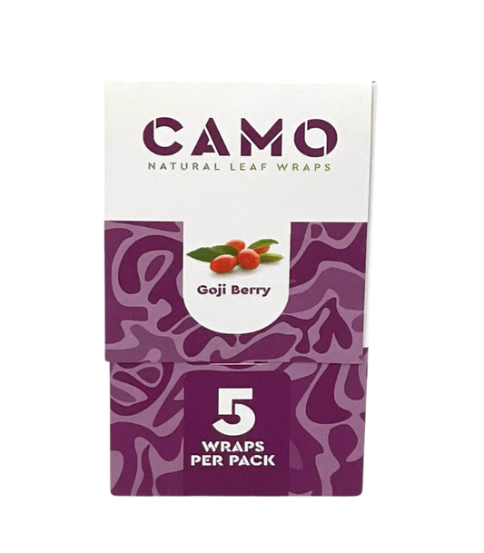 CAMO NATURAL LEAF WRAPS 5 WRAPS PER PACK GOJI BERRY