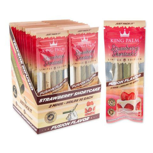 KING PALM 2PK MINI ROLLS STRAWBERRY SHORTCAKE