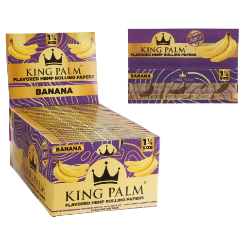 KING PALM FLAVOR HEMP 1 1/4 PAPER BANANA