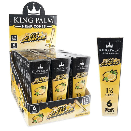 KING PALM 1 1/4 HEMP CONE LIL LEMON