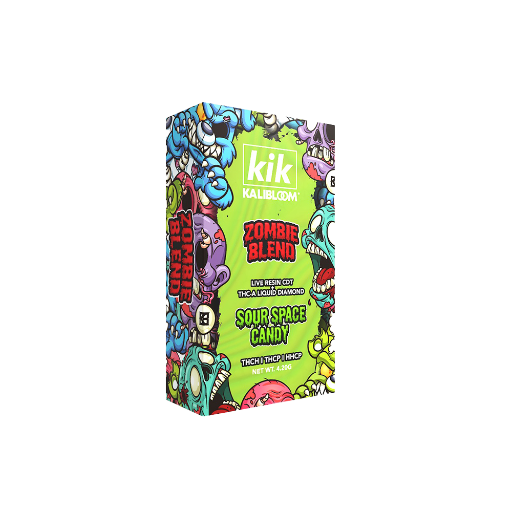 KIK 4G ZOMBIE BLEND DISPO 5CT SOUR SPACE CANDY